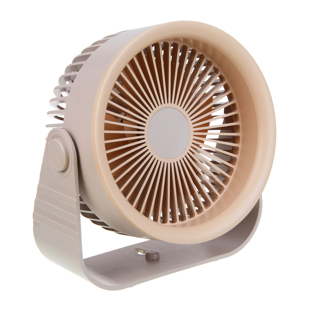 LEBEN Вентилятор настольный аккумуляторный, емкость 3600 мАч, беж. - #1