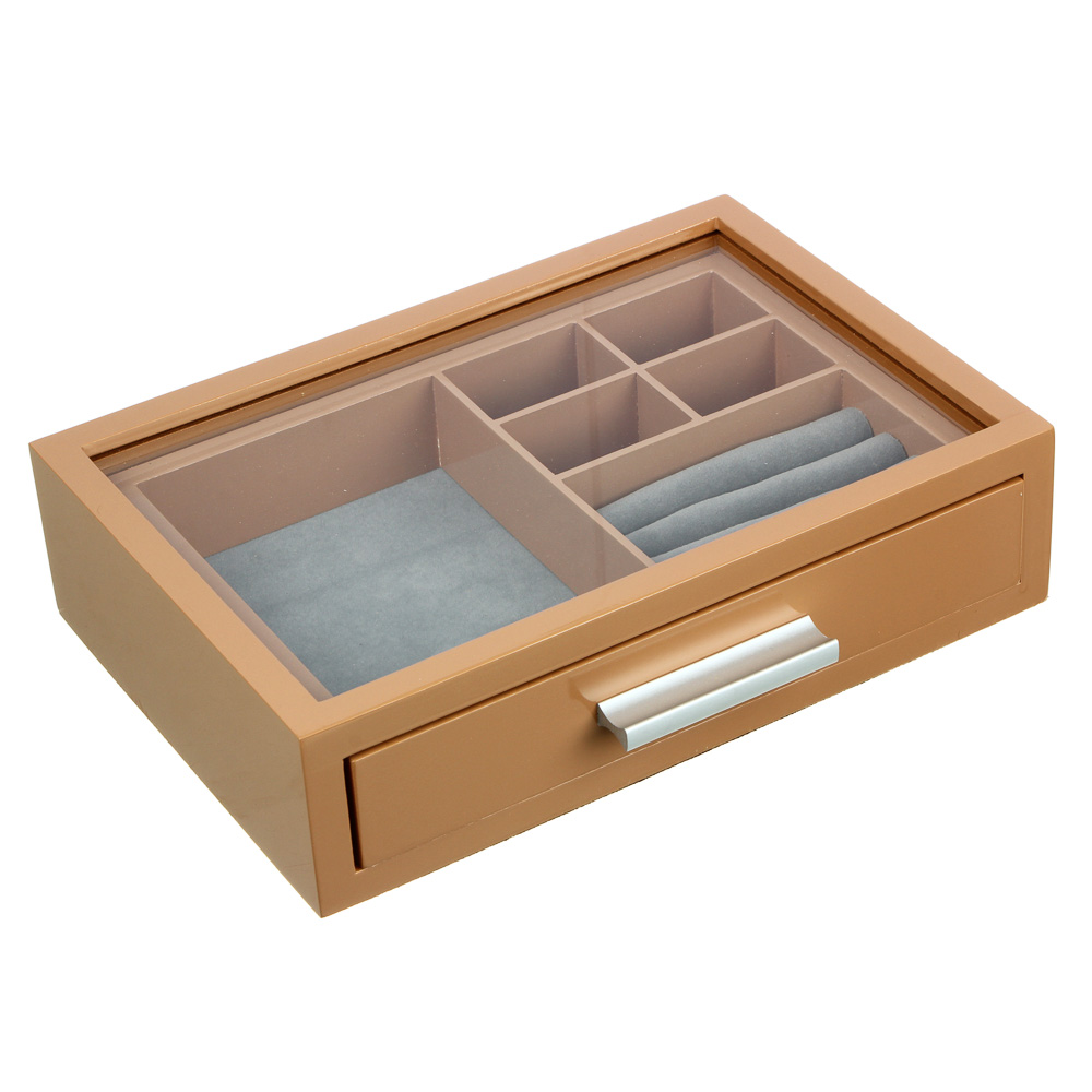 Шкатулка для украшений, полиэстер, 25,5x17,5x6,5 см, арт.07-20 - #1