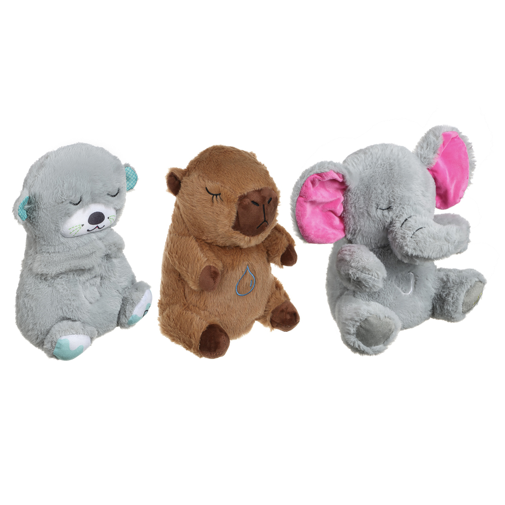 ИГРОЛЕНД Игрушка мягкая "Сплюша" в виде животного, 28 см, движ., свет, звук, ABS, полиэстер, 3хААА - #1