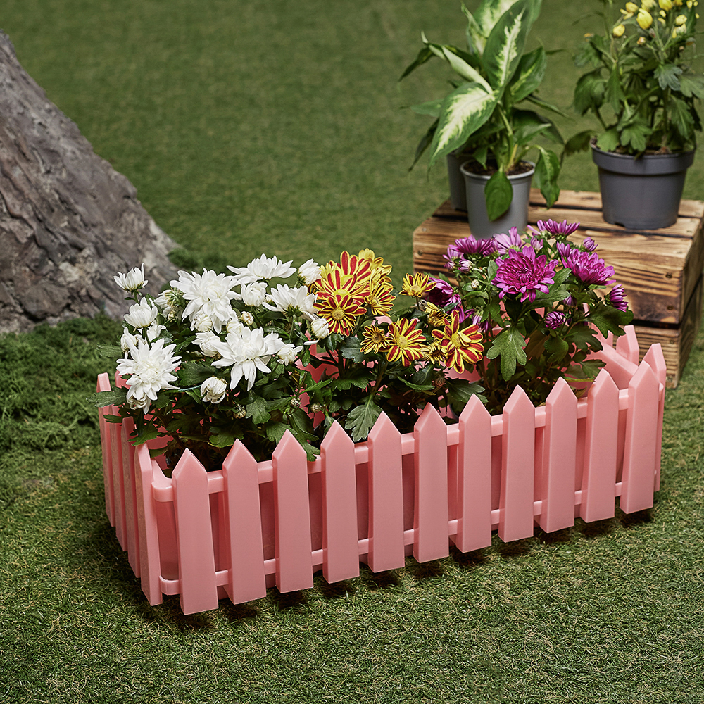 INBLOOM Кашпо Заборчик 32х15,5х11см, PP, 4 цвета - #6