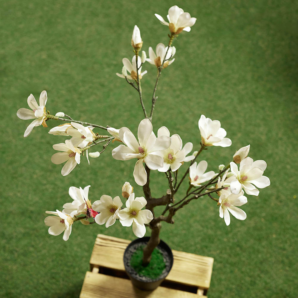 INBLOOM Дерево искусственное Магнолия 90см, PVC, пластик, металл, наполнение камень натуральный - #7