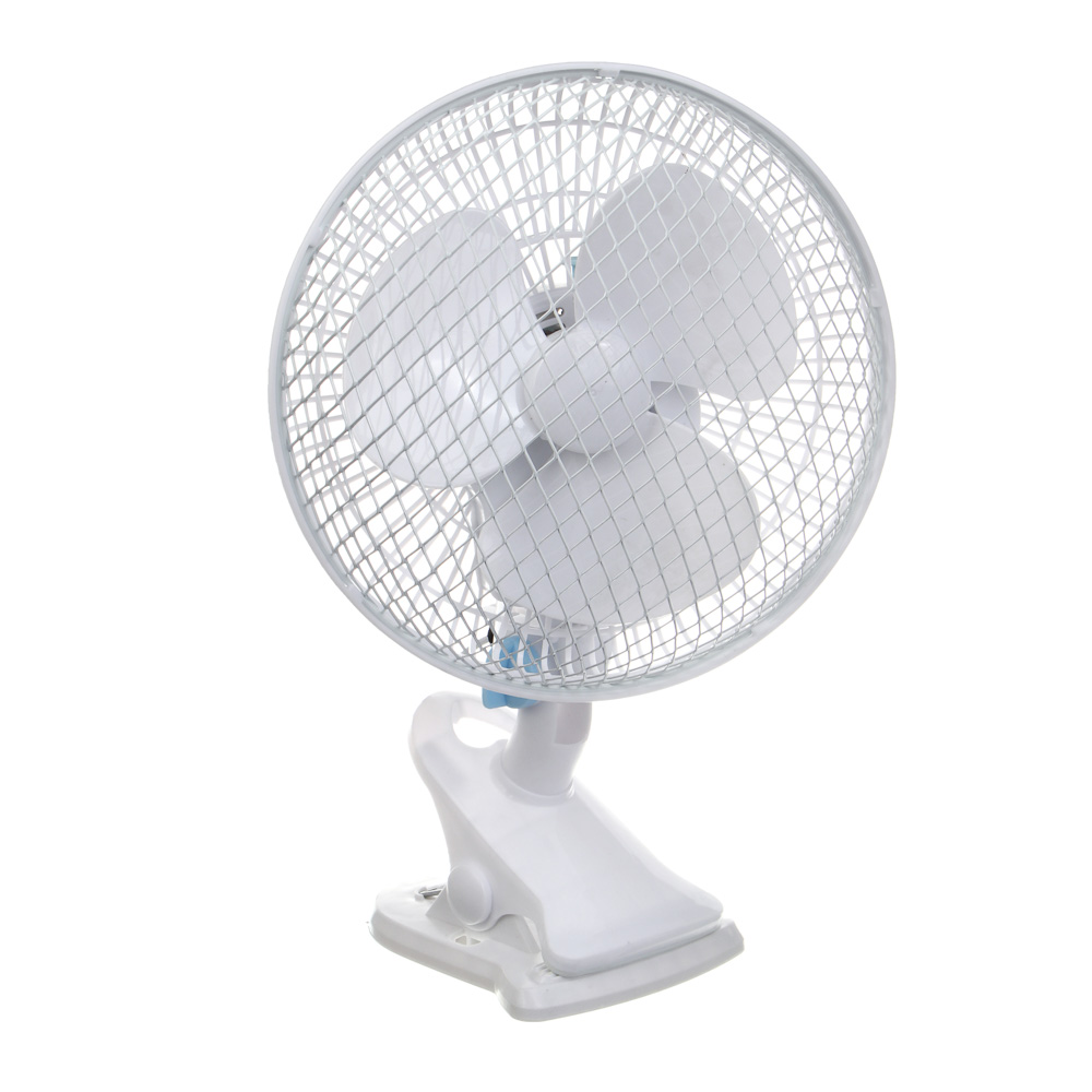 Вентилятор настольный на прищепке тм LEBEN 20Вт, диаметр 23см, 220в, белый - #3