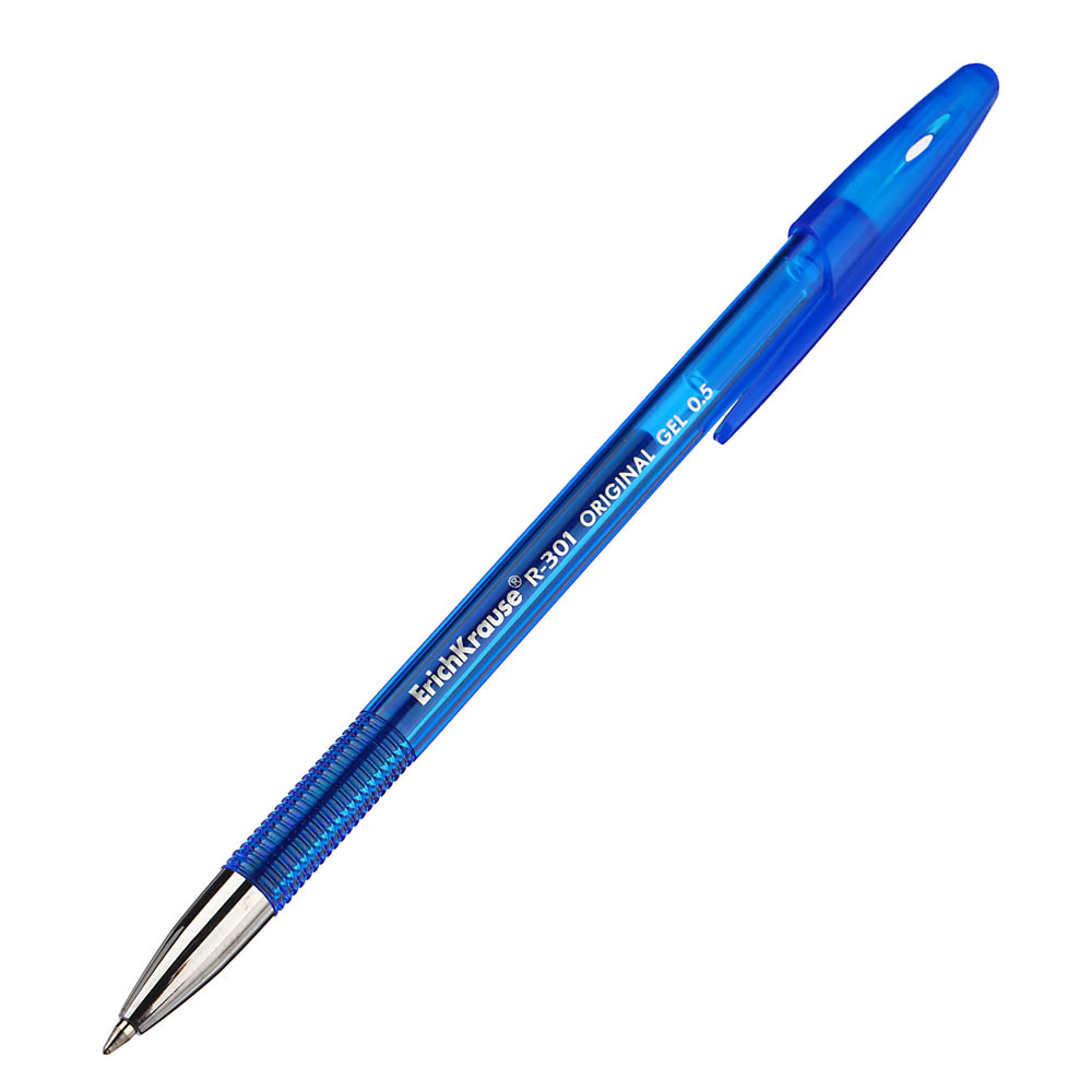 Erich Krause Ручка гелевая синяя "R-301 Ориджинал Джел", 0,5мм, синий корпус, пластик, 40318 - #2