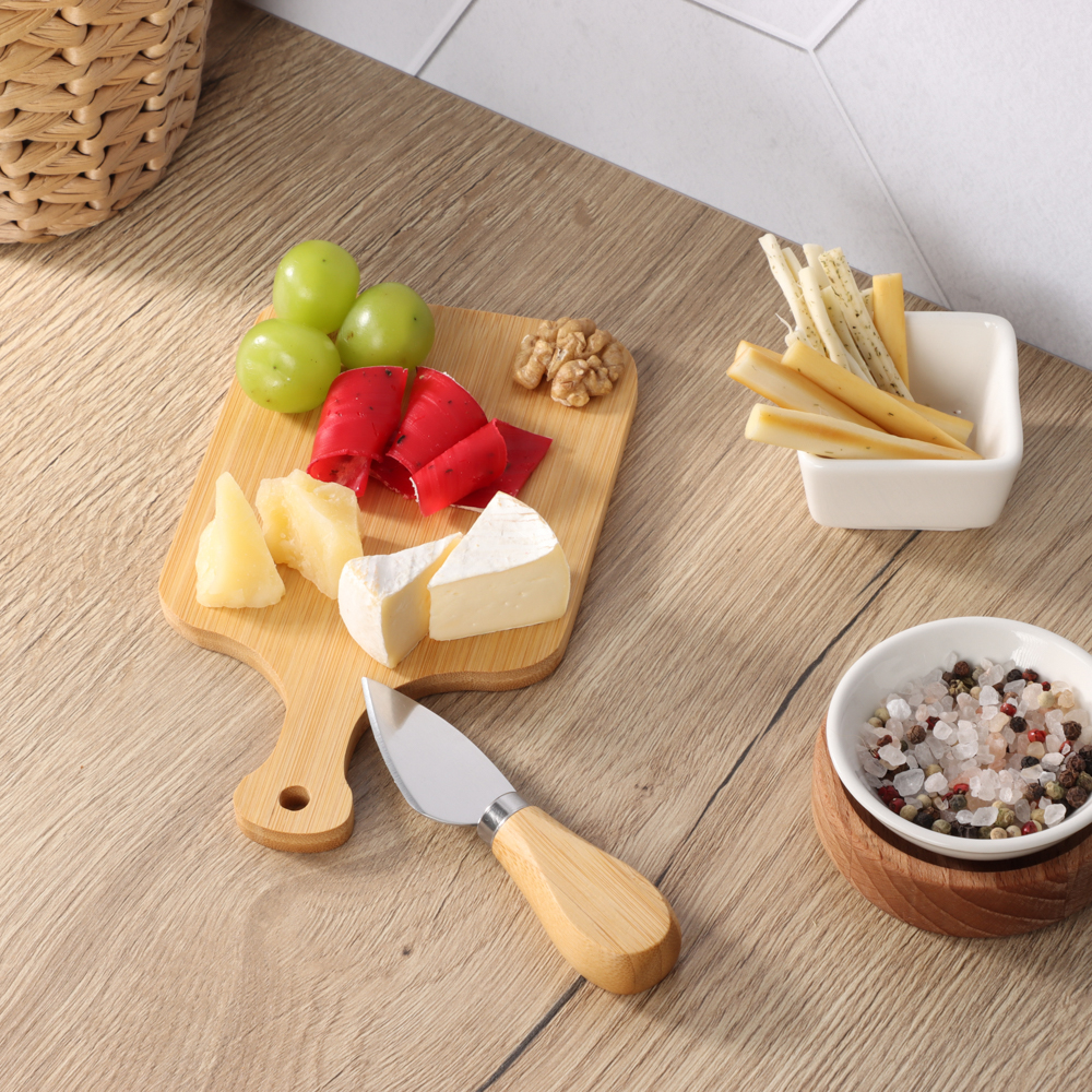 SATOSHI Набор для подачи сыра с ножом, бамбук, 19х11х0.8см - #7