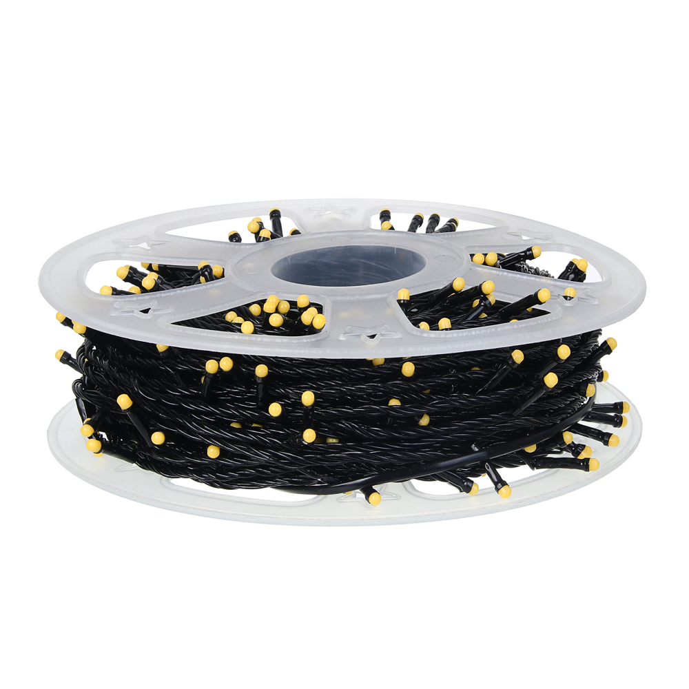 СНОУ БУМ Гирлянда эл. вьюн 20м, 200LED, шампань, 8 режимов, ПВХ черный, 220В - #2