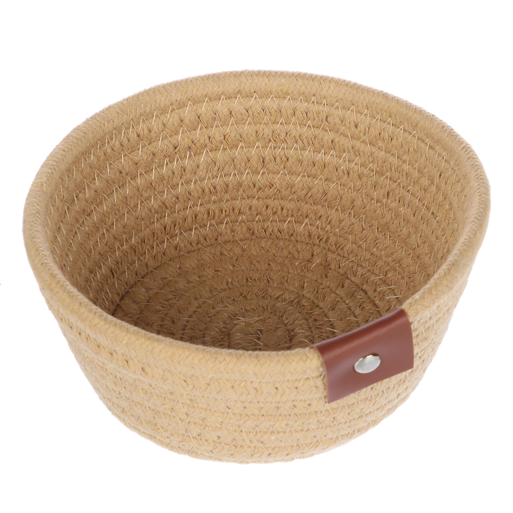 VETTA Корзина плетеная низкая, d14х6см, поликоттон - #4