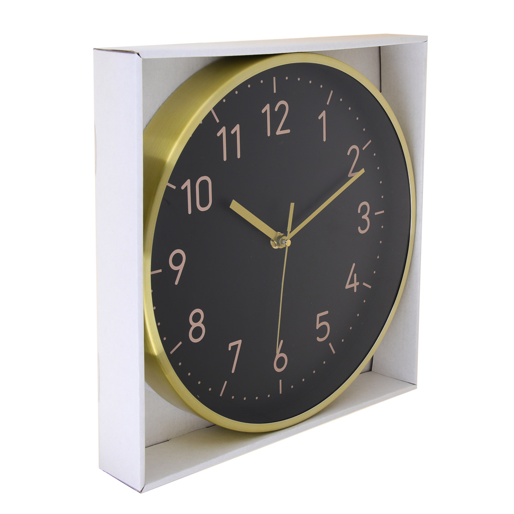 LADECOR CHRONO Часы настенные круглые, металл, d30 см, 1xAA, цвет черный, арт.06-55 - #4