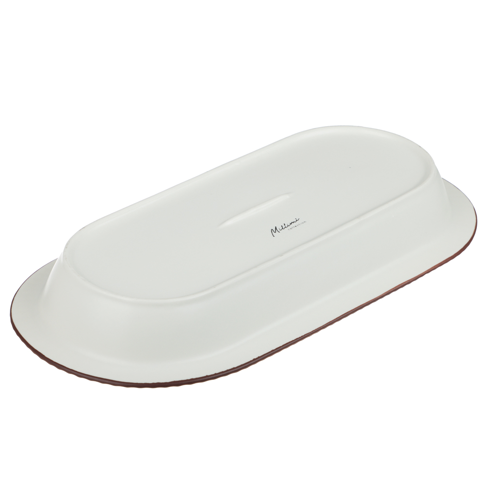 Блюдо овальное Лусия тм MILLIMI, 31,5х14,5см, фарфор, кремовый - #6