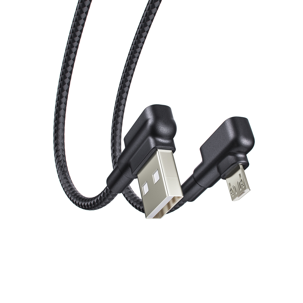 BY Кабель для зарядки L-shape Micro USB, 1м, 3A, Быстрая зарядка QC 3.0, черный - #5