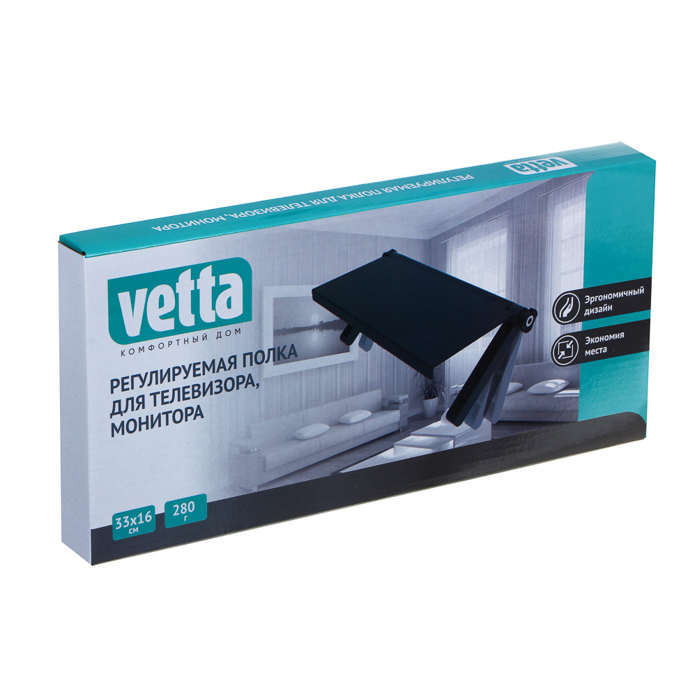 VETTA Полка на телевизор/монитор, 33х16см, 280г, ПП пластик - #4