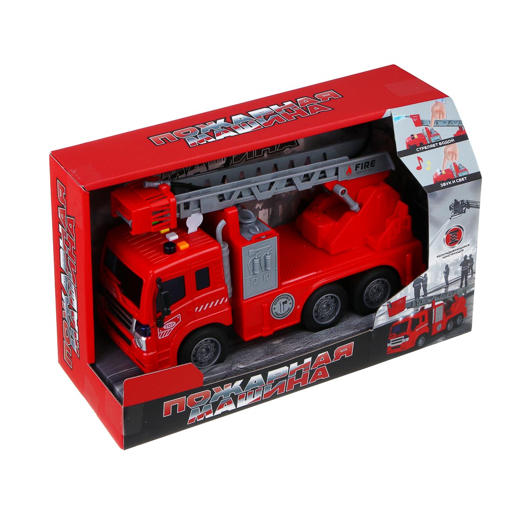 ИГРОЛЕНД Пожарная машина, свет, звук, стреляет водой, 3хAG13, PP, 29х10,5х17,5 см - #14