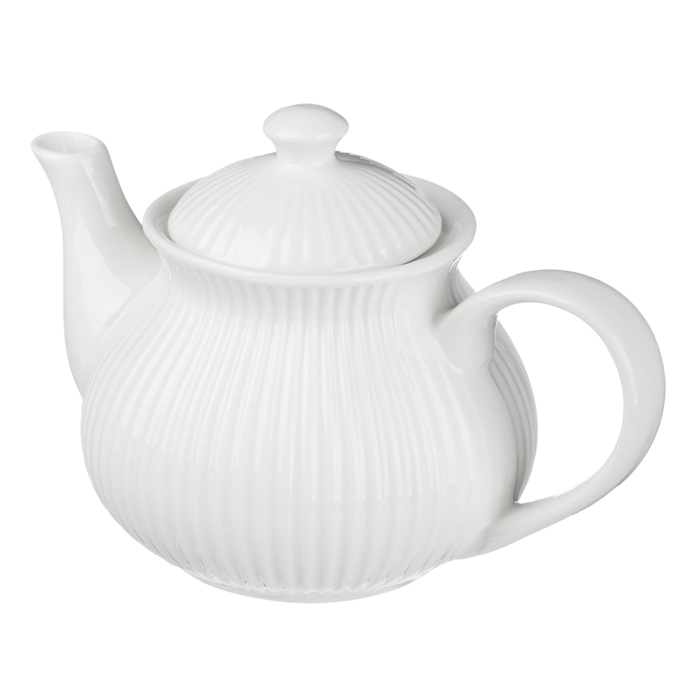 Чайник тм MILLIMI, 700мл, фарфор, белый - #5