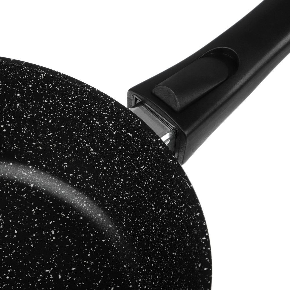 СЛАВЯНА Калина Сковорода литая глубокая d24см, антипригар.покрытие "мрамор", съемная ручка, индукция - #3