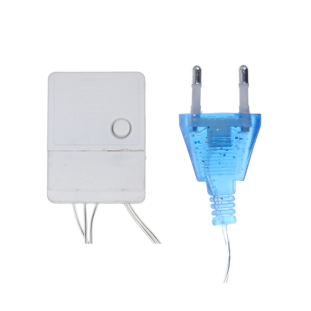 СНОУ БУМ Гирлянда эл. вьюн 10м, 80LED, цветной диод/синий, 8 реж., ПВХ прозрачн. 220В - #4