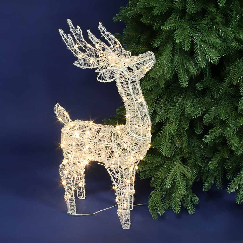 СНОУ БУМ Олень, 100 LED, 65 см, белый, постоянное свечение - #6