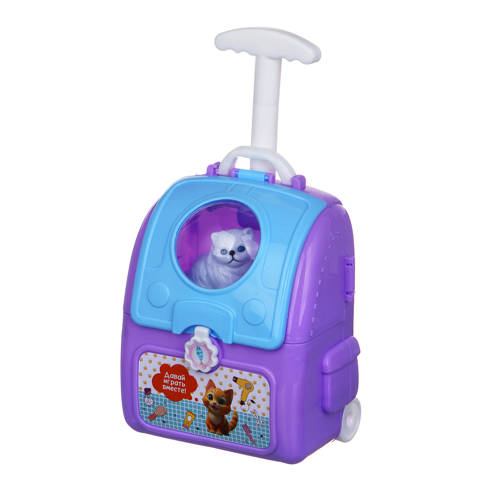 ИГРОЛЕНД Питомец в чемодане с акс., котенок, PP, ABS, 10,6х6,5х15 см, 2 диз. - #11