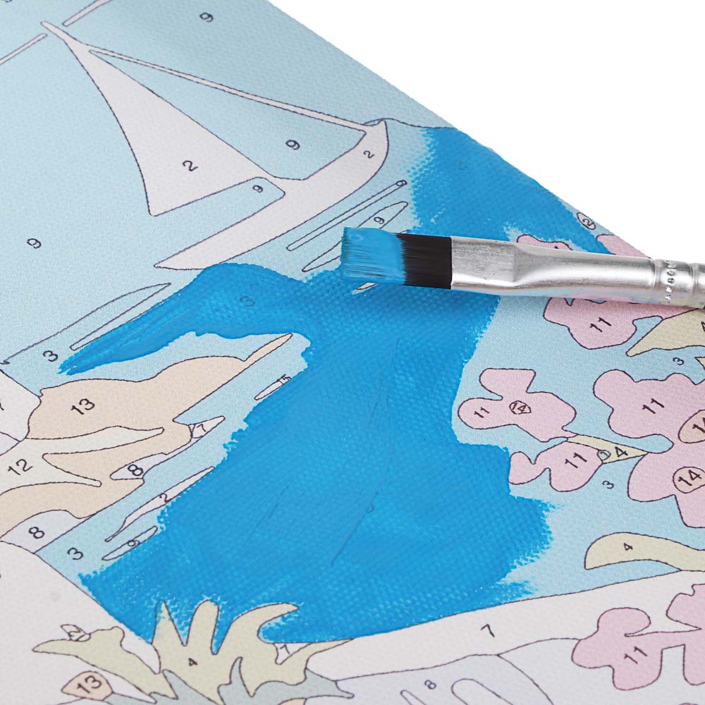 ХОББИХИТ Картина по номерам, комплект (основа, акриловые краски, кисть), 20х30см, 10 дизайнов - #6