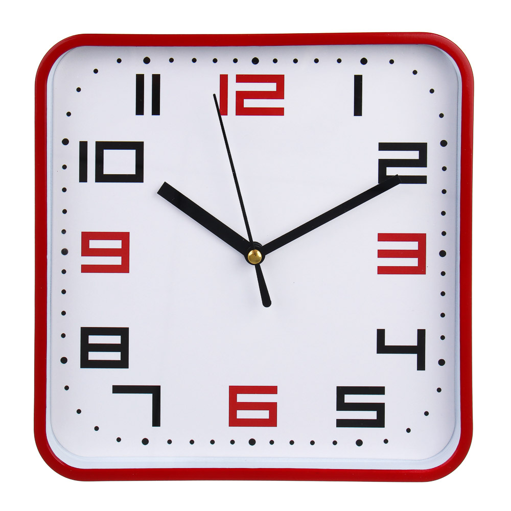 LADECOR CHRONO Часы настенные, квадратные, 18,7x18,7x3,5 см, пластик - #1
