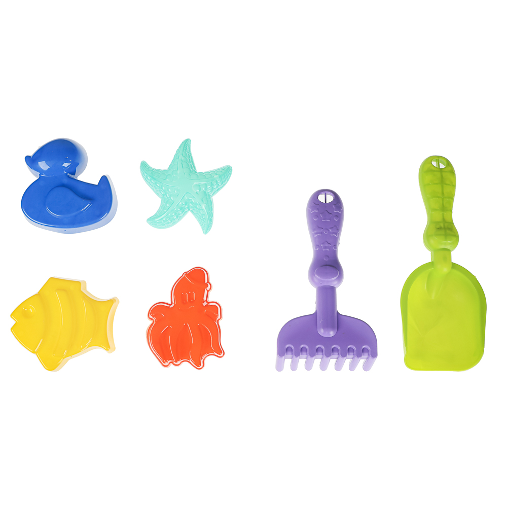 Набор для игры в песке, ИГРОЛЕНД, 6 предметов, пластик, для детей 3+ - #9