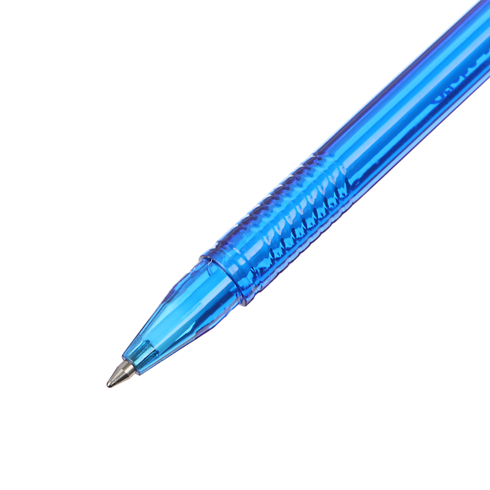 Ручка шариковая синяя "Альфа", с тонированным трехгранным корпусом, 0,7 мм, инд. маркировка - #4