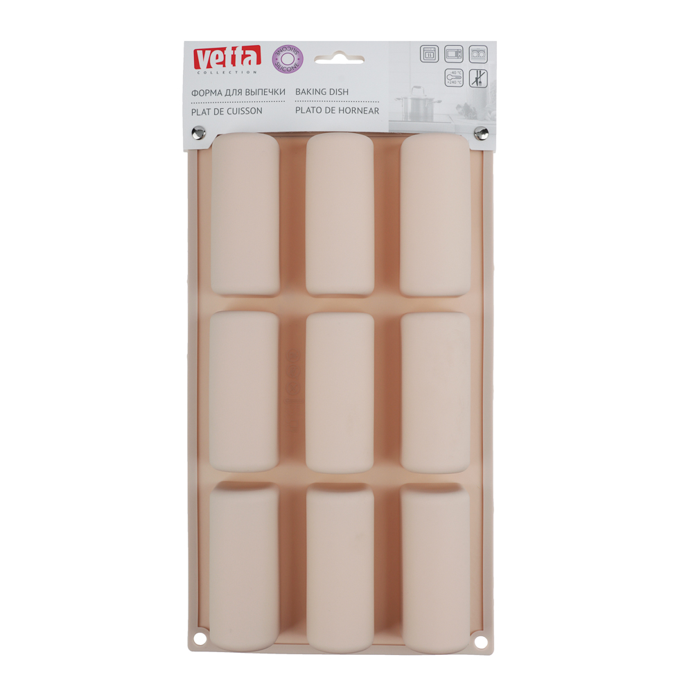 VETTA Форма для выпечки 9 ячеек 29,5х17х3,5см "Сырки", силикон - #7