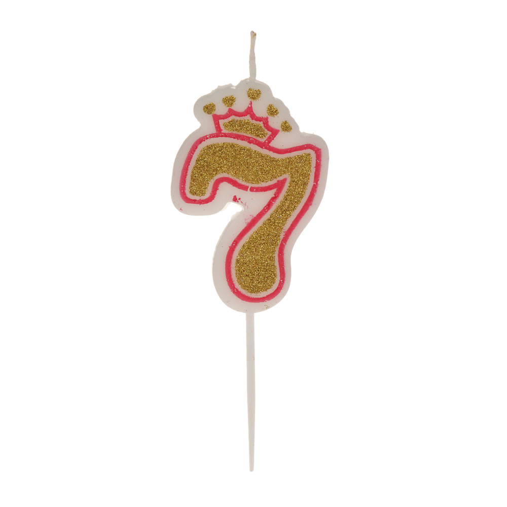 Свеча для торта тм Fntastic 5,6 см, в форме цифр (7), парафин - #1