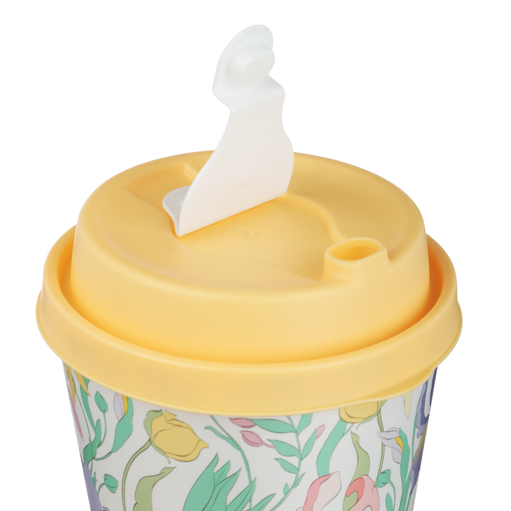 Ботаника Стакан с крышкой и клапаном 420мл, пластик, 3 цвета - #4