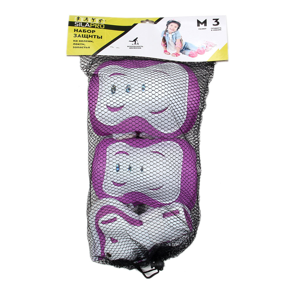 Набор для защиты: колени, локти, запястья, двухцветный, размер М, пластик, SILAPRO - #2