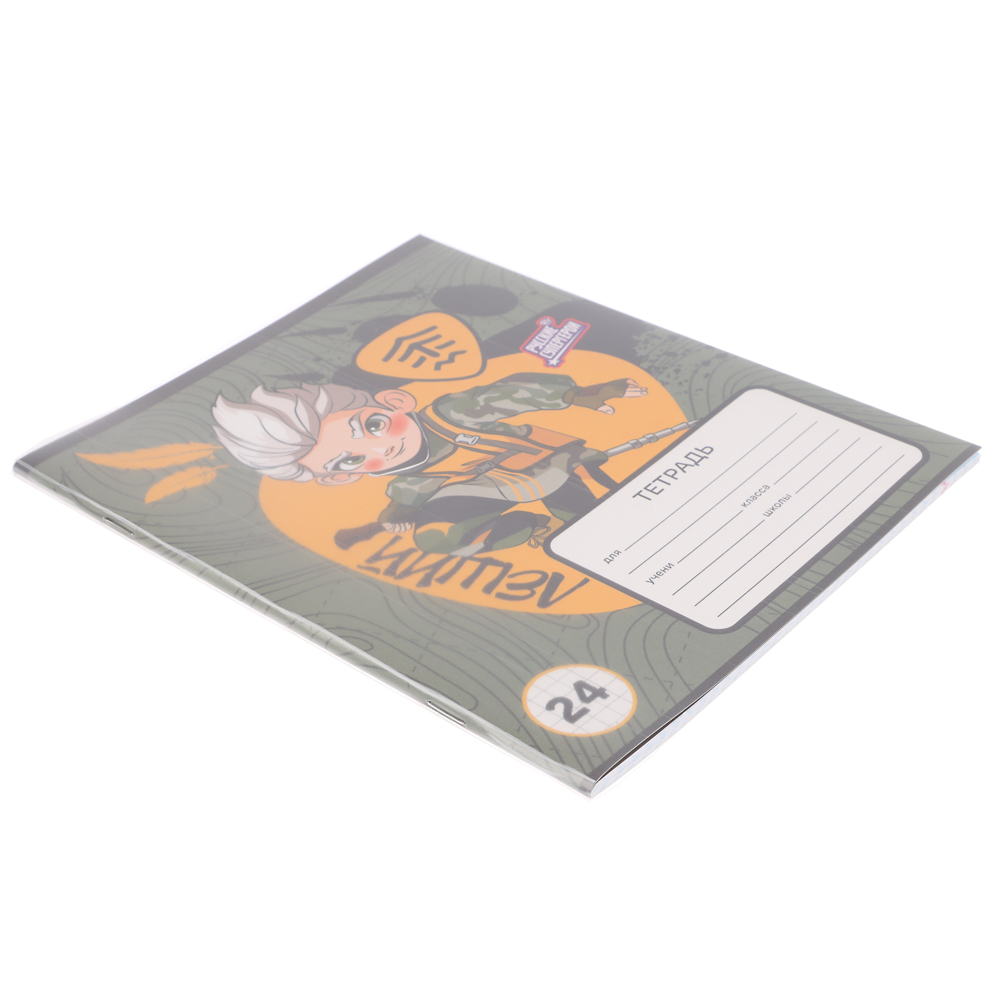 BY Русские Супергерои Тетрадь Тетрадь шк. 24л. "РСГ", в клетку, офсет, обл.пластик, скрепка, 4диз - #3