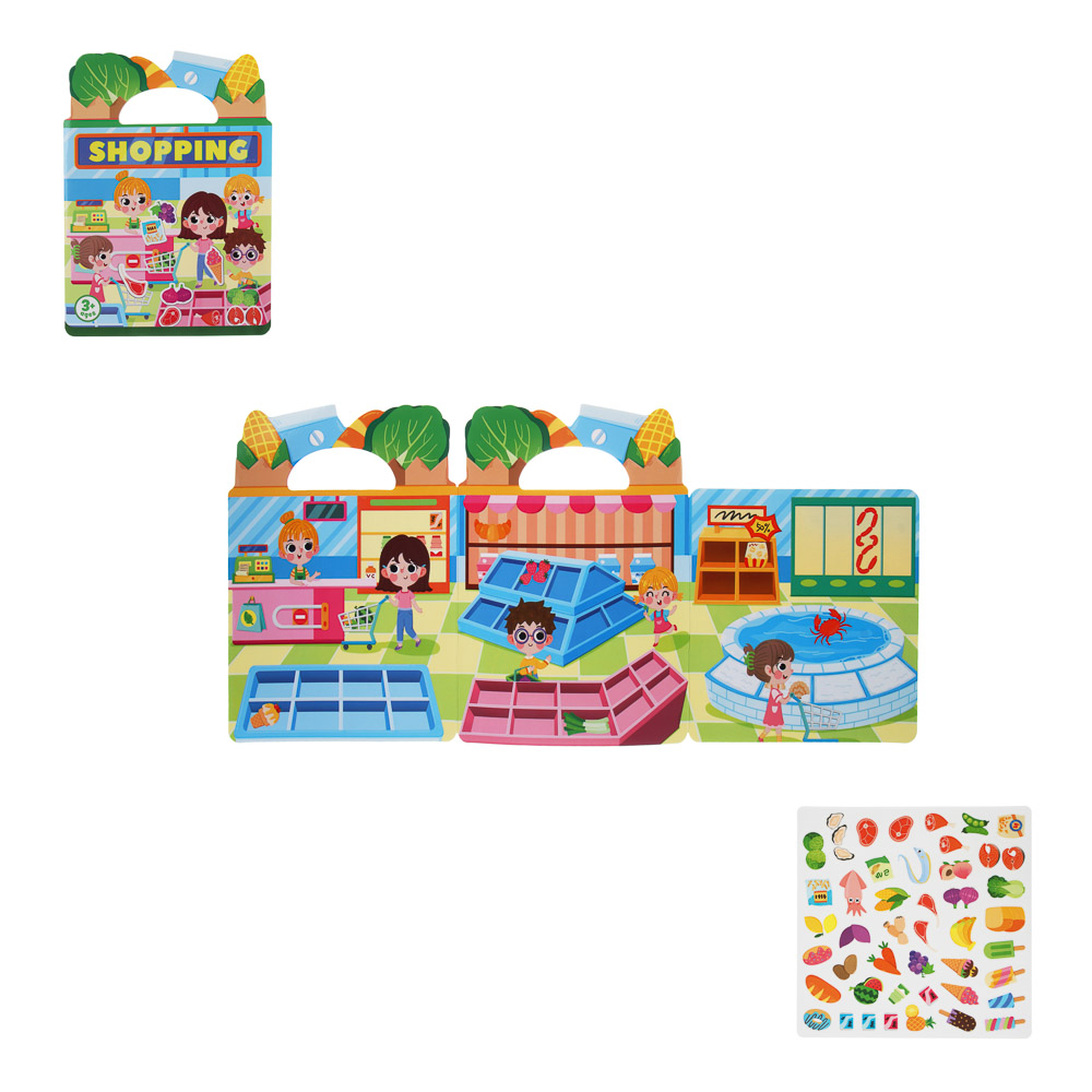 Набор многоразовых наклеек бумага, картон, 22,5х30х0,4см, 5 дизайнов - #1