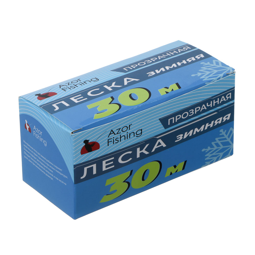 Леска зимняя тм AZOR FISHING, 30м, 0,20мм, 3,2 кг, прозрачная - #4