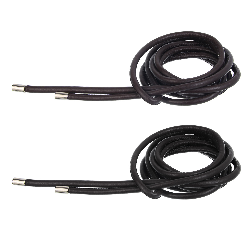 ЮL Ремень шнур, ПУ, металл, ширина 0,8см, длина 260см, 2 цвета, РЖ25-03 - #1