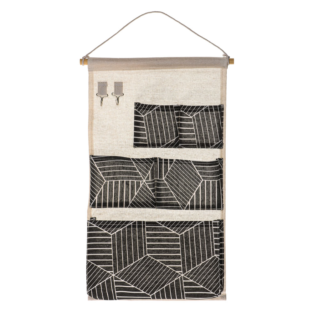 VETTA Барселона Кофр подвесной настенный, 5 объемных карманов, 2 крючка, текстиль, 34х55см,4 дизайна - #3