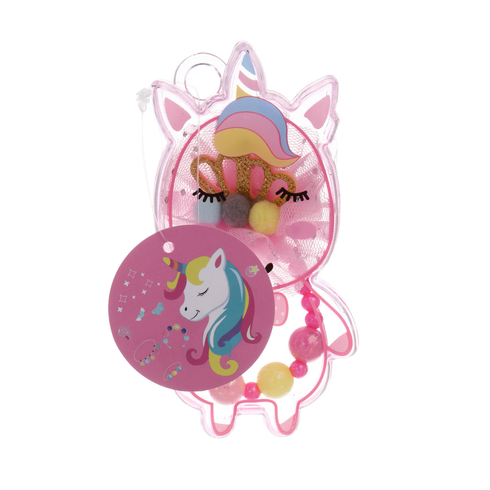 ИГРОЛЕНД Набор бижутерии в боксе "Единорожка" 2 пред., 6,5х12 см, ABS, металл, текстиль, 2 вида - #5