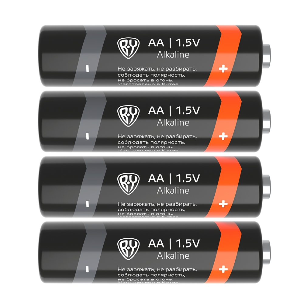 BY Батарейки AA (LR06) 2шт в блистере, щелочные 1.5V, высокой ёмкости - #4