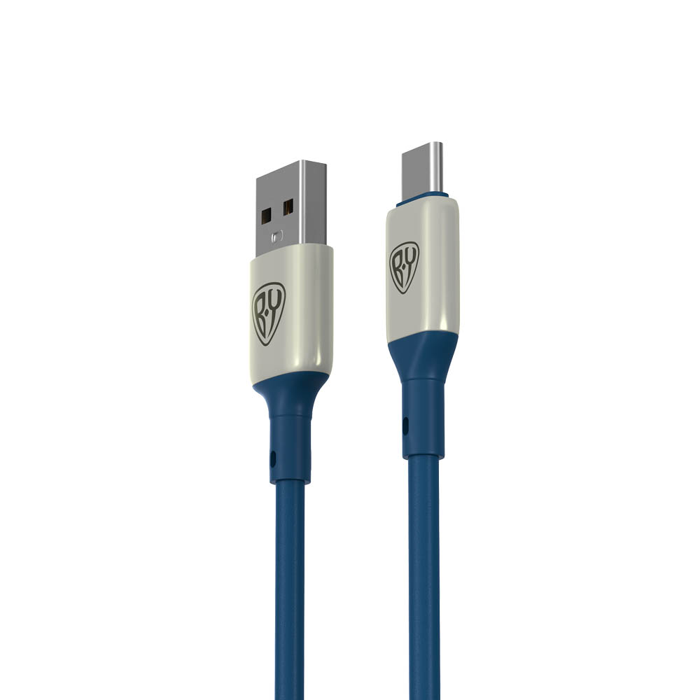 BY Кабель для зарядки Space Cable Pro Type-C, 1м, Быстрая зарядка QC3.0, штекер металл, синий - #3