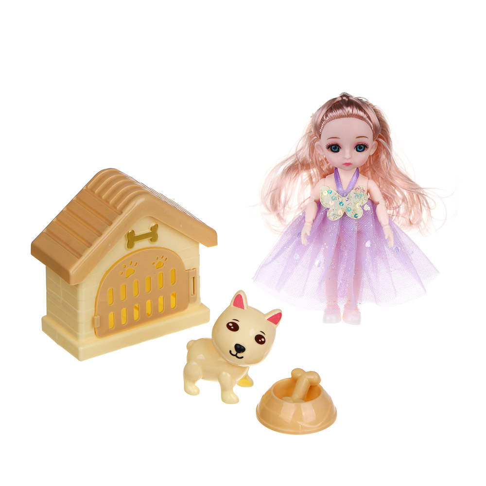 ИГРОЛЕНД Кукла шарнирная 15 см с аксессуарами, PP, ABS, PVC, 22х5,5х20 см, 4 дизайна - #5