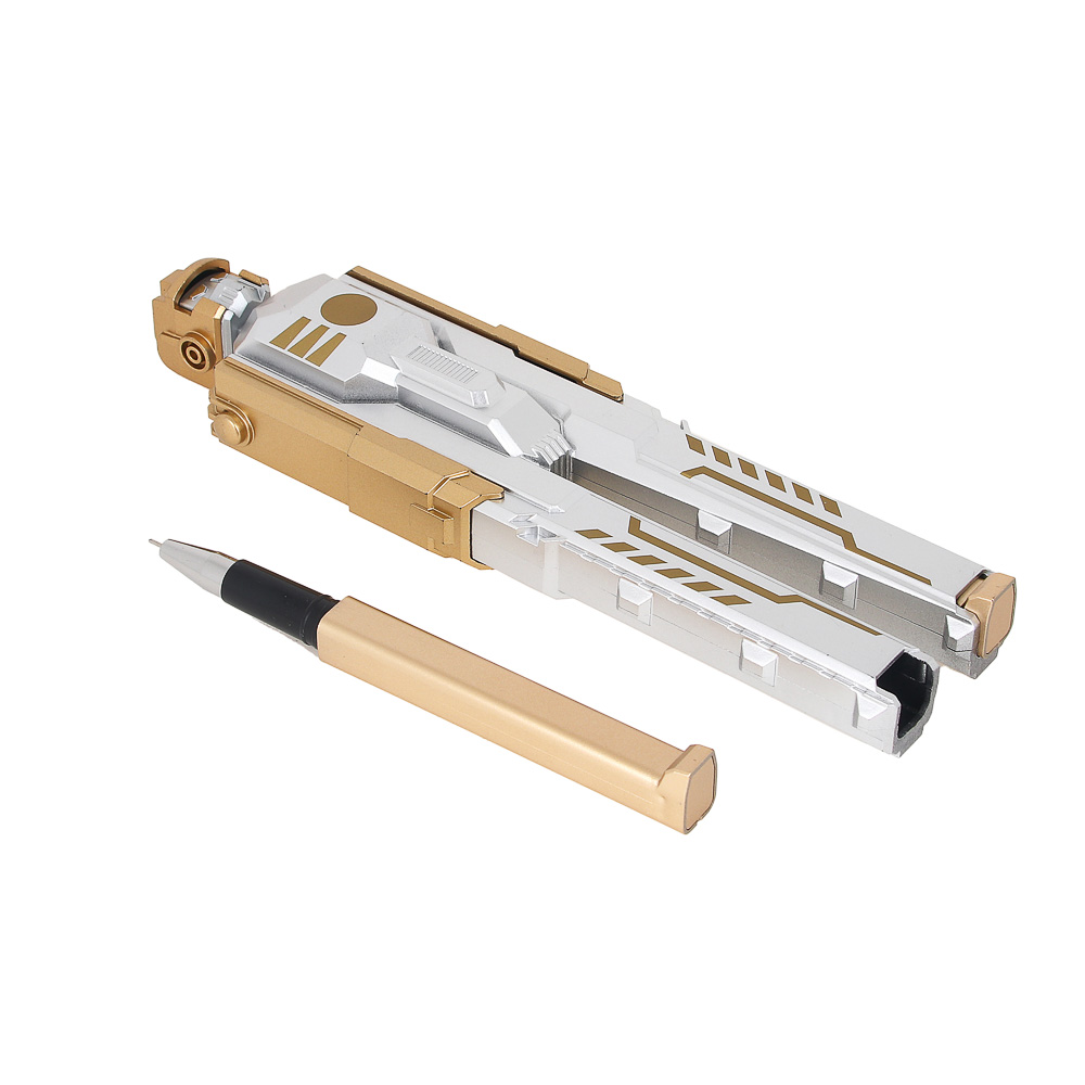 Набор из 2-х ручек шариковых синих, в футляре в форме робота, подвижная голова и руки, пластик - #3