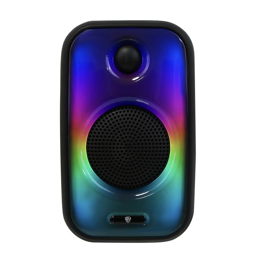 Колонка беспроводная BY VibeBox, 8 Вт,подсветка,2000мАч,USB,EQ,microSD,ВШГ 26x16x14см, черный - #1