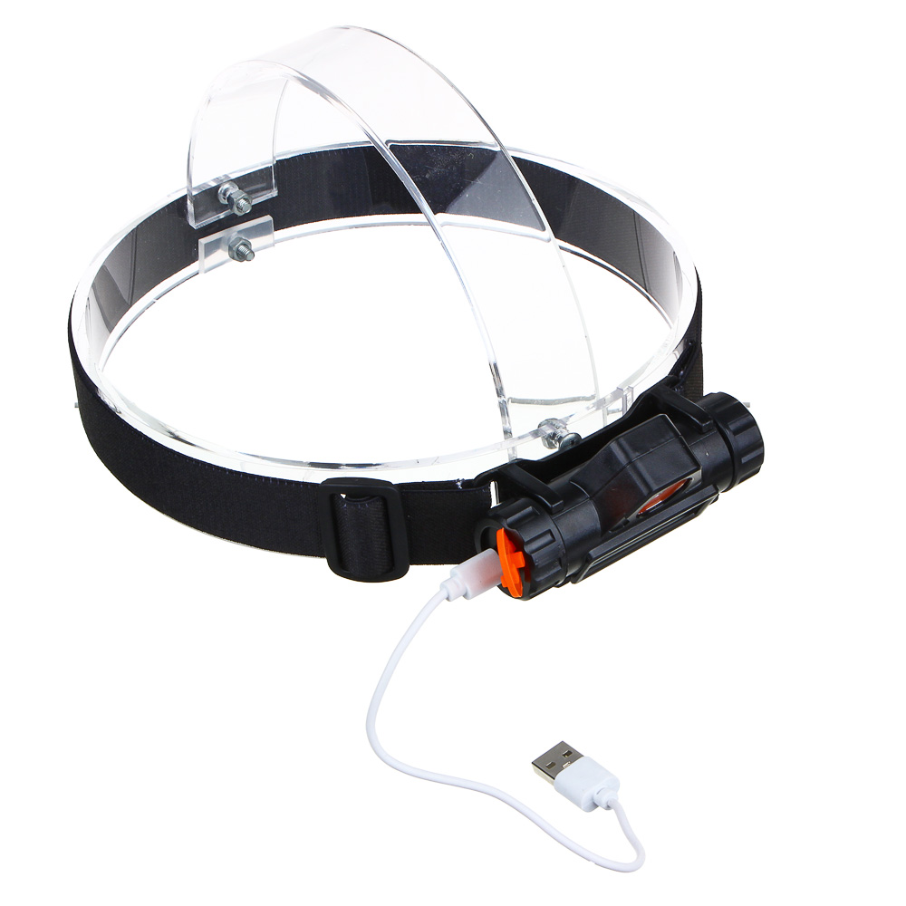 ЕРМАК Фонарик налобный, 1000мАч, 1 COB, 1 LED, 8х3 см, 2 режима, пластик - #5