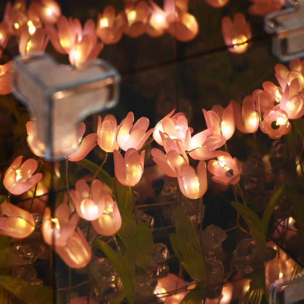 Ночник 3d с тюльпанами, 10х10см, пластик, 3хAG13, 3 вида - #2