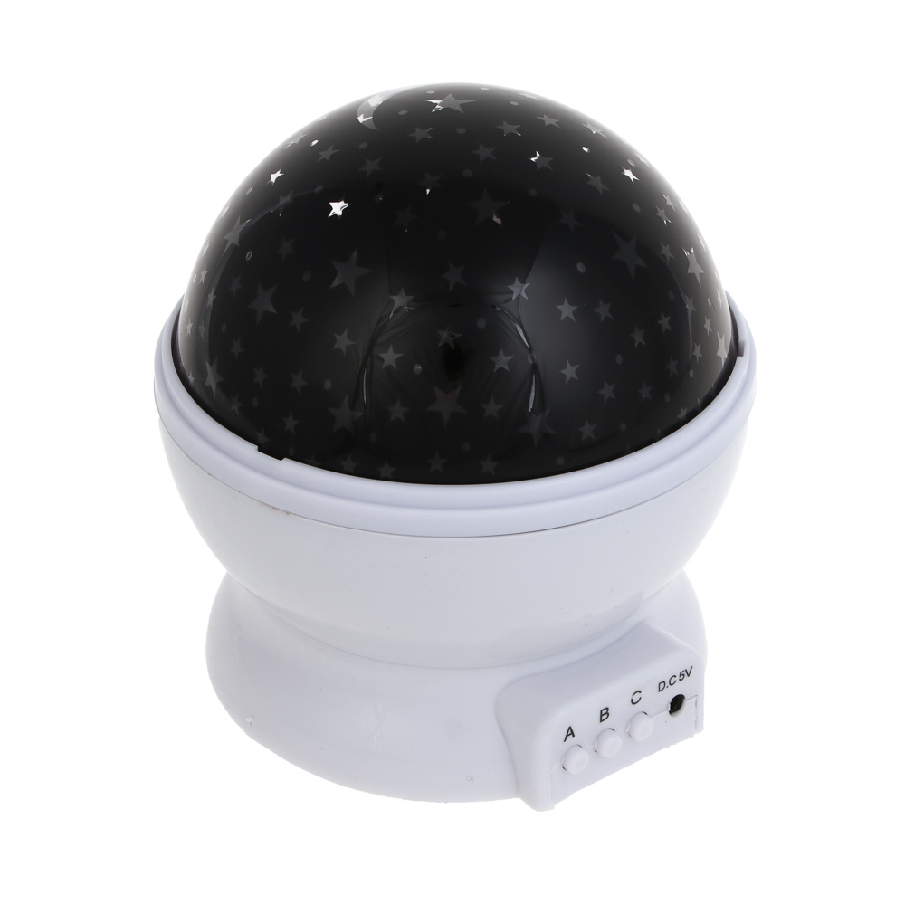 Светильник-проектор "Звездное небо", 13.3х11.5см, 4LED, шампань/мульти, 3 реж., DС5V/1.5V, USB/4хААА - #2