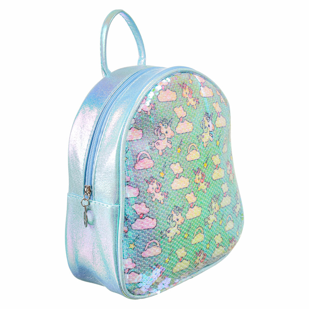 Детский рюкзак мягкий со светодиодной подсветкой с ушками размер 20*25*10 аппликация Сова