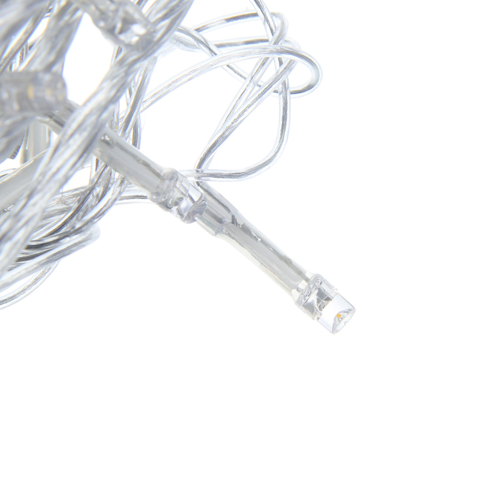 СНОУ БУМ Гирлянда эл. вьюн, 30м, 240LED, шампань, 8 режимов, ПВХ прозрачный, коннектор, 220В - #3