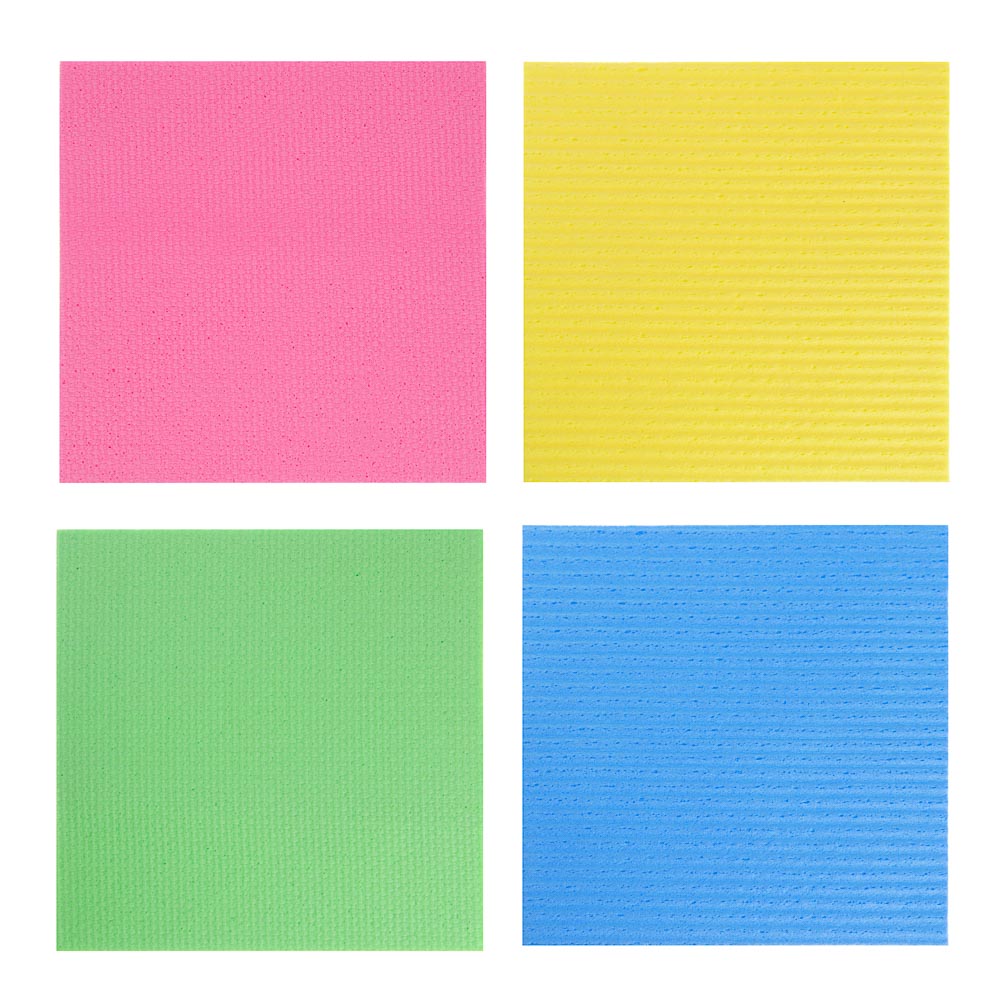 VETTA Набор многоразовых салфеток 10 шт., целлюлоза, 14х15 см - #1