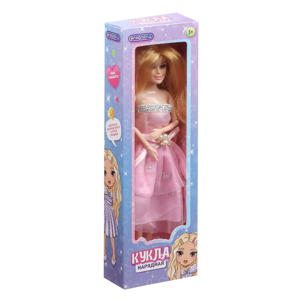 ИГРОЛЕНД Кукла нарядная 27 см, PP, PVC, 10х5х32,5 см, 6 диза - #43