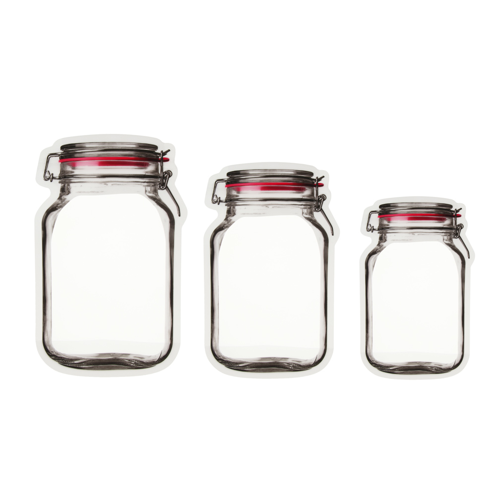 Пакеты для хранения круп в виде банки, тм VETTA, 3 размера в одном комплекте - #1