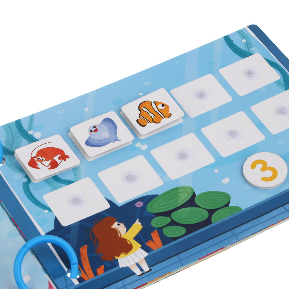 Развивающие карточки на липучках "Обо всем на свете", картон, 21х14,5х1,5cм, 3 дизайна - #9