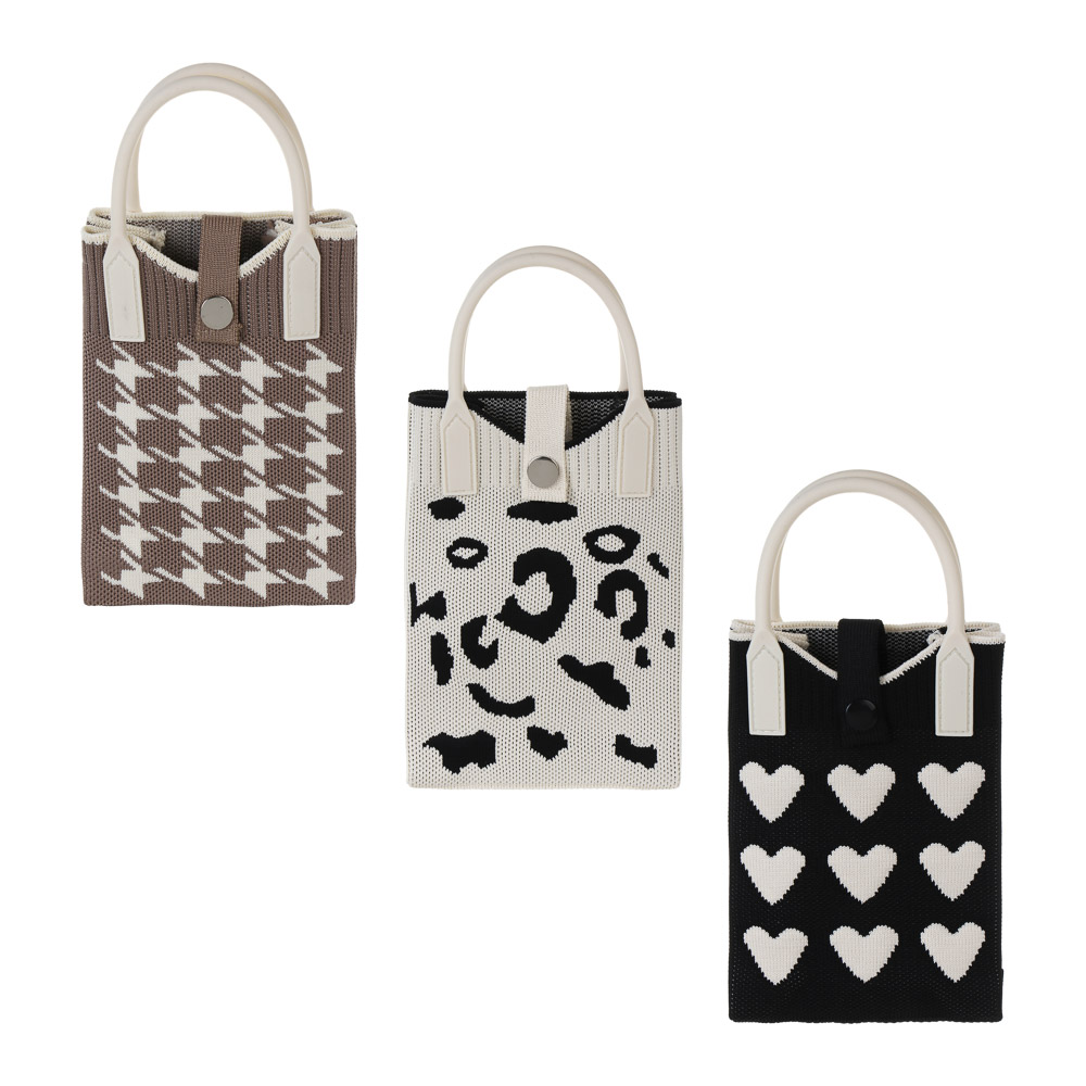 Сумочка кроссбоди на кнопке с длинным ремнем тм ЮL Бьянка, полиэстер,  19х13 см, 3 дизайна - #1