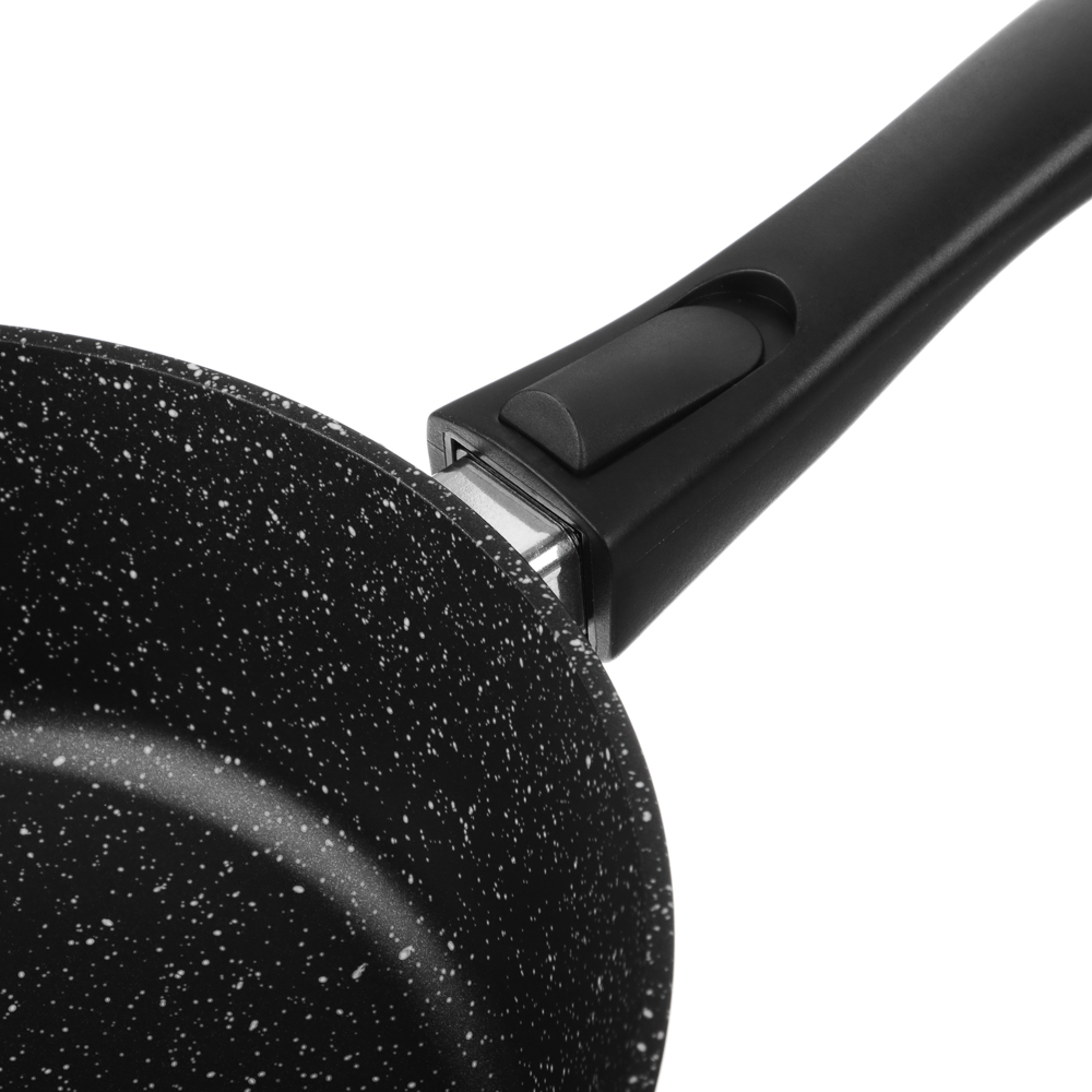 СЛАВЯНА Калина Сковорода литая глубокая d26см, антипригар.покрытие "мрамор", съемная ручка, индукция - #3